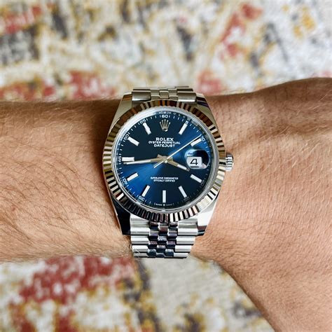 rolex date just 41 blue dial|rolex datejust 41 price.